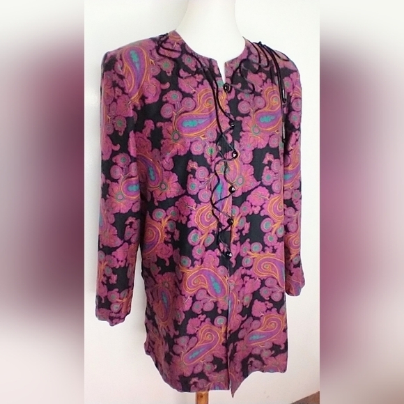 VINTAGE LONG PAISLEY BLOUSE - Picture 3 of 8